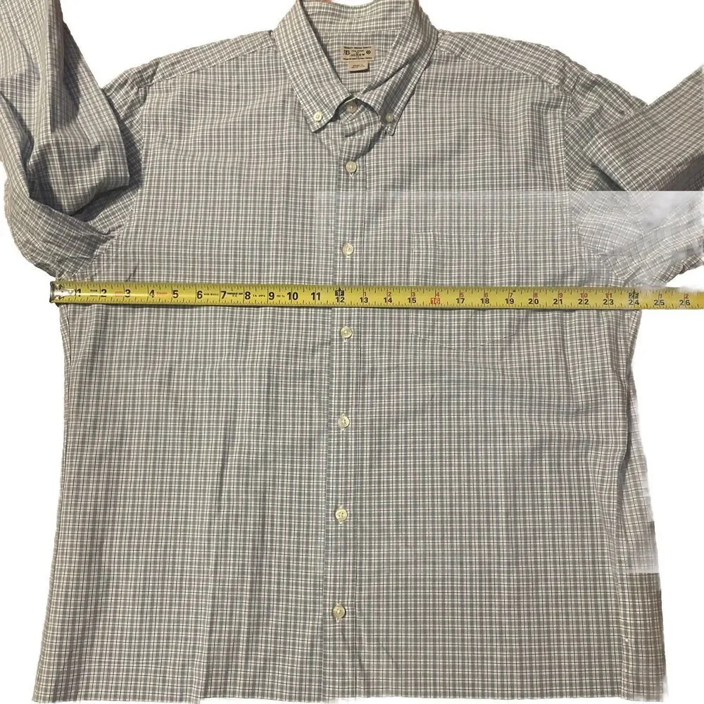 J.CREW Long Sleeve‎ XL Blue Check Button Down Cotton Shirt
